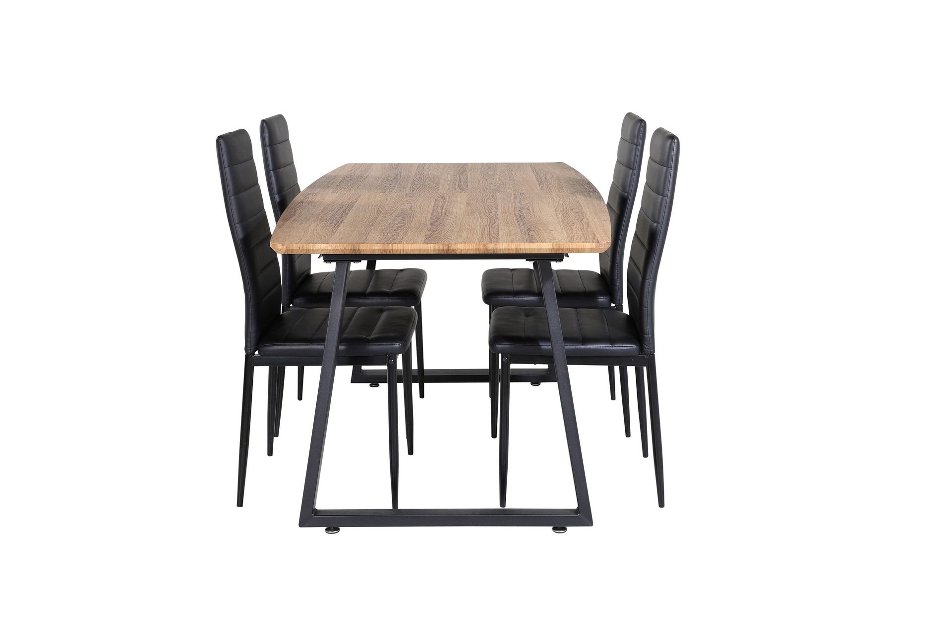 Inca spisegruppe 160 cm rektangulær med 4 Slim-stoler -