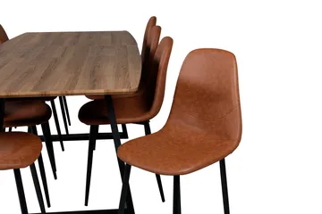 Inca spisegruppe 160 cm rektangulær med 8 Polar-stoler - Møbler - Bord - Spisegrupper