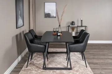 Inca Spisegruppe Uttrekkbar 160 cm Rektangulær med 4 Comfort stoler - Møbler - Bord - Spisegrupper