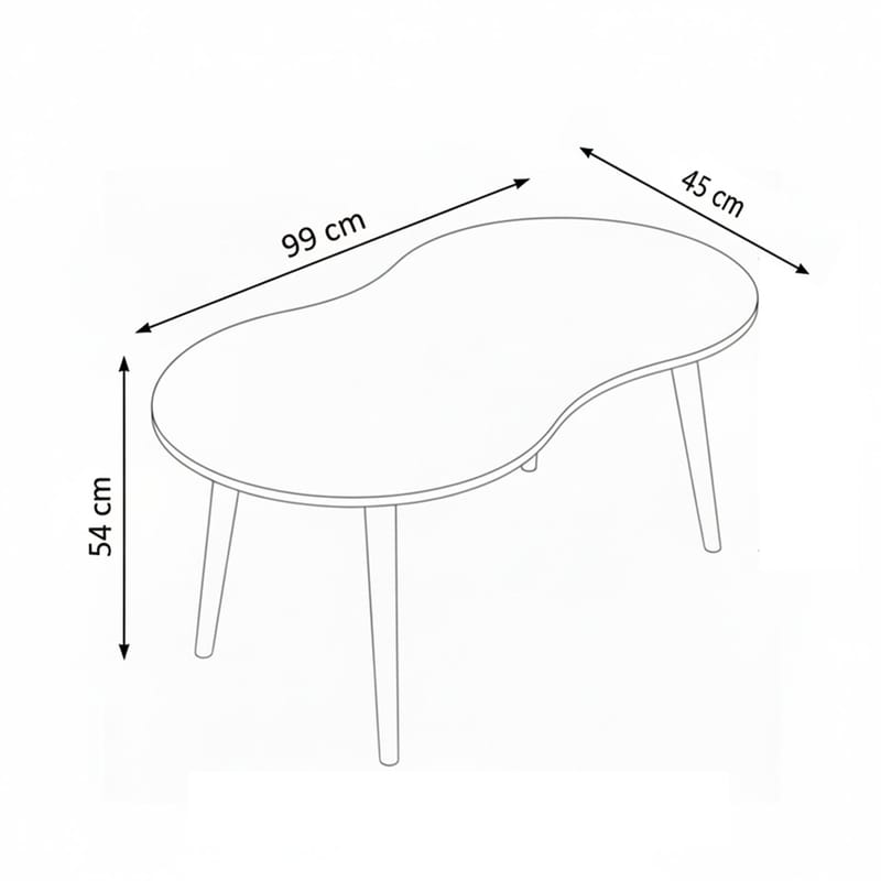 Indumati sofabord 99 cm - Eik - Møbler - Bord - Sofabord