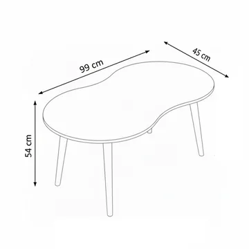 Indumati sofabord 99 cm - Valnøtt - Møbler - Bord - Sofabord