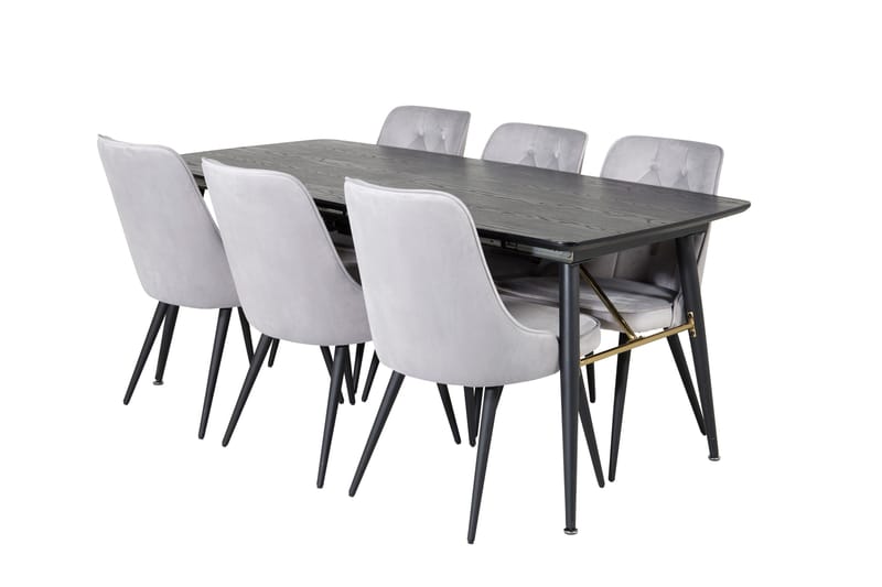 Irunea spisebord 180 cm med 6 stk. Valera Luksus fløyelsstoler - Møbler - Bord - Spisegrupper