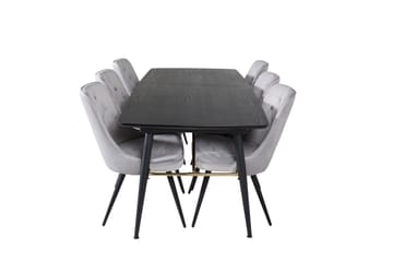 Irunea spisebord 180 cm med 6 stk. Valera Luksus fløyelsstoler - Møbler - Bord - Spisegrupper