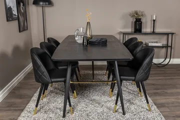 Irunea spisebord 180 cm med 6 stk. Valera spisestoler - Møbler - Bord - Spisegrupper