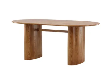 Isolde Ovalt Spisebord 180 cm med Tre- og Eikeutseende - Brun - Møbler - Bord - Spisebord & kjøkkenbord