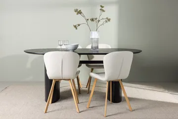 Isolde spisebord 180x90 cm med 4 Lilja spisestoler - Møbler - Bord - Spisegrupper