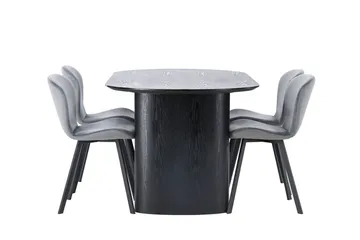 Isolde spisebord 180x90 cm med 4 Lilja spisestoler - Møbler - Bord - Spisegrupper