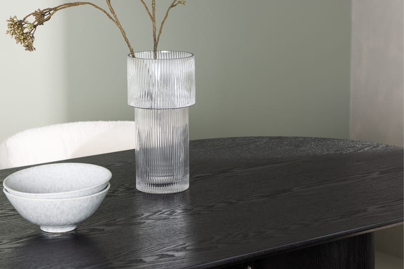 Isolde Spisegruppe 180 cm Oval med 4 Edina Stoler - Svart - Møbler - Bord - Spisegrupper