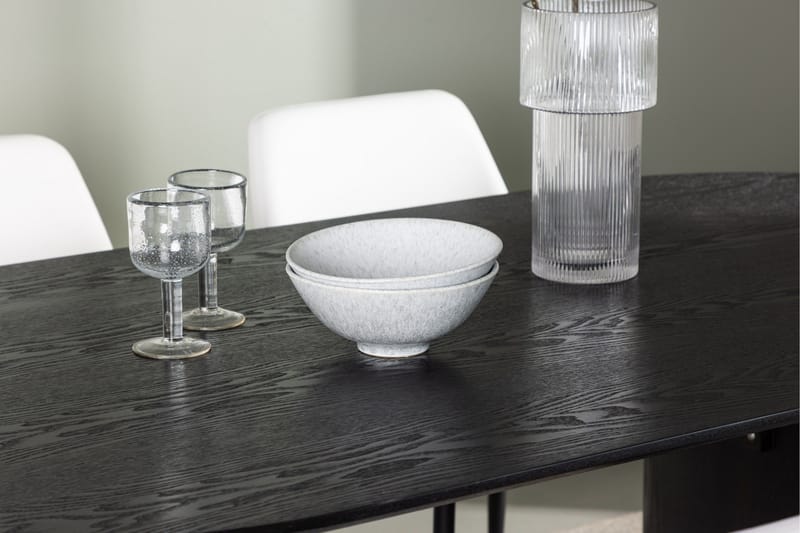 Isolde Spisegruppe 180 cm Oval med 4 Night Stoler - Sort - Møbler - Bord - Spisegrupper