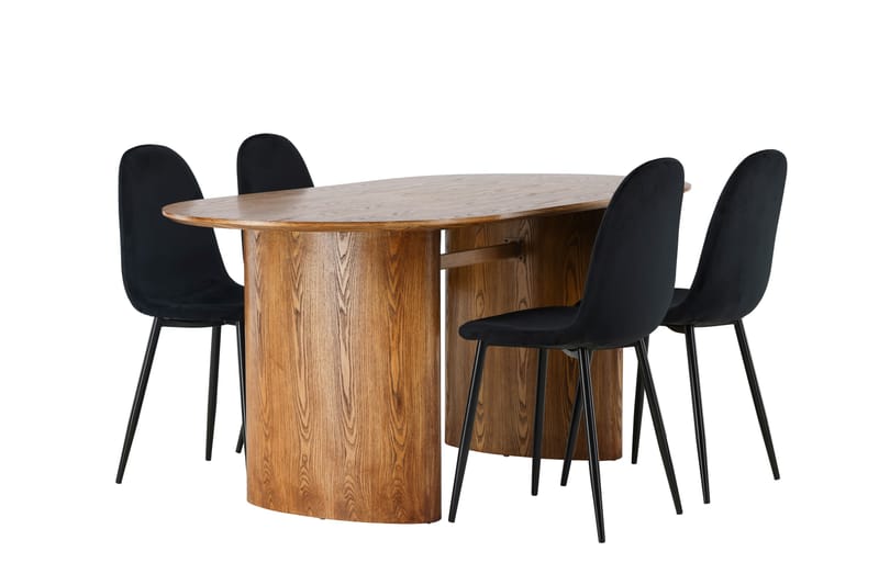 Isolde spisegruppe 180 cm oval med 4 Polar-stoler - Møbler - Bord - Spisegrupper