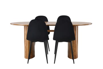 Isolde spisegruppe 180 cm oval med 4 Polar-stoler - Møbler - Bord - Spisegrupper