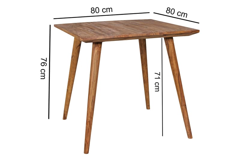 Iviana Spisebord 80 cm - Brun - Spisebord & kjøkkenbord