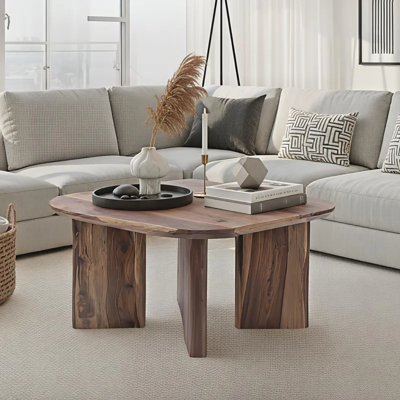Ivoano Sofabord 60 cm Landlig stil - Varm mørkebrun - Møbler - Bord - Sofabord