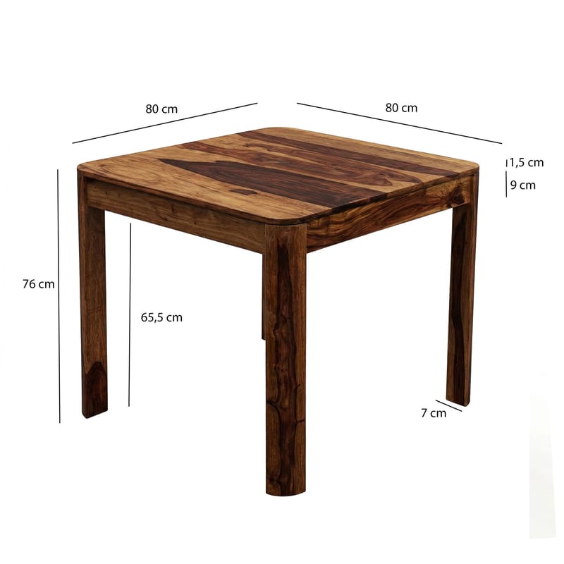 Ivoela Spisebord 80 cm - Varm mørkebrun - Møbler - Bord - Spisebord & kjøkkenbord
