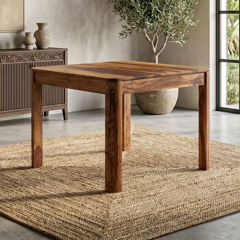Ivoela Spisebord 80 cm - Varm mørkebrun - Møbler - Bord - Spisebord & kjøkkenbord