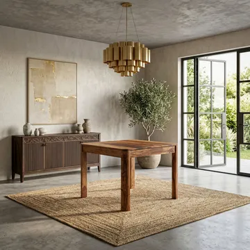 Ivoela Spisebord 80 cm - Varm mørkebrun - Møbler - Bord - Spisebord & kjøkkenbord