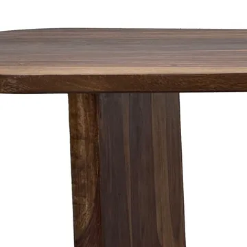 Ivoeri Sofabord 120 cm Ovalt Landlig stil - Varm mørkebrun - Møbler - Bord - Sofabord