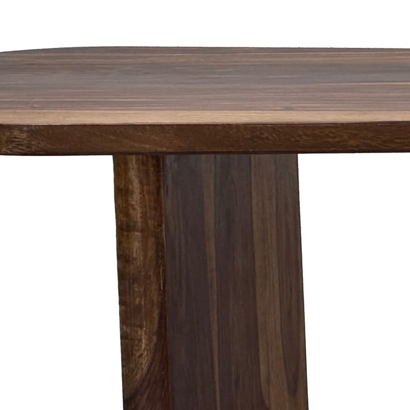 Ivoeri Sofabord 120 cm Ovalt Landlig stil - Varm mørkebrun - Møbler - Bord - Sofabord