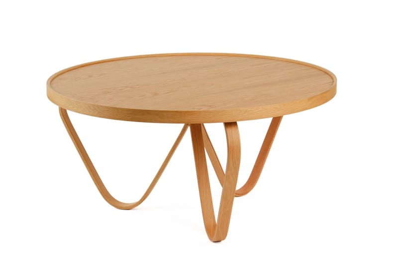 Jarvik 100 cm Rundt Sofabord i Eik - Brun - Møbler - Bord - Sofabord