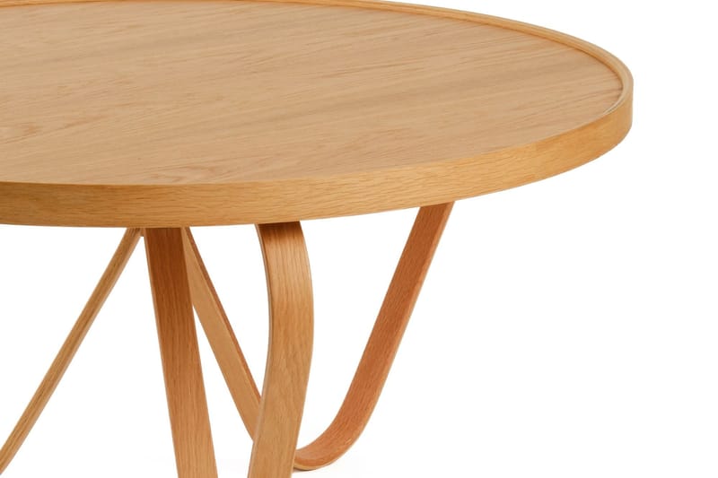 Jarvik 100 cm Rundt Sofabord i Eik - Brun - Møbler - Bord - Sofabord
