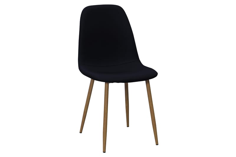 Jasmin Uttrekkbart Spisebord 180 cm + 6 stk Nibe stol svart med eikeben - Hvit/Svart - Møbler - Bord - Spisegrupper