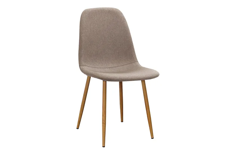 Jasmin Uttrekkbart Spisebord 180 cm + 6 stk Nibe stol brun med eikeben - Hvit/Brun - Møbler - Bord - Spisegrupper