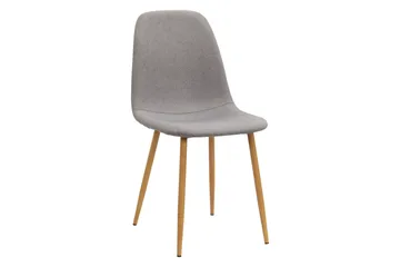 Jasmin Uttrekkbart Spisebord 180 cm + 6 stk Nibe stol grå med eikeben - Hvit/Grå - Møbler - Bord - Spisegrupper