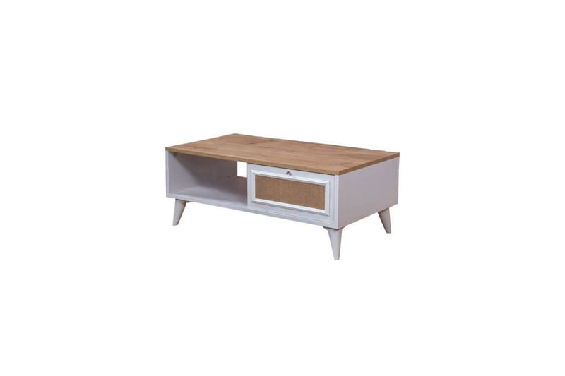 Jatinder Sofabord 55 cm - Mellomfarget tre/Hvit - Møbler - Bord - Sofabord