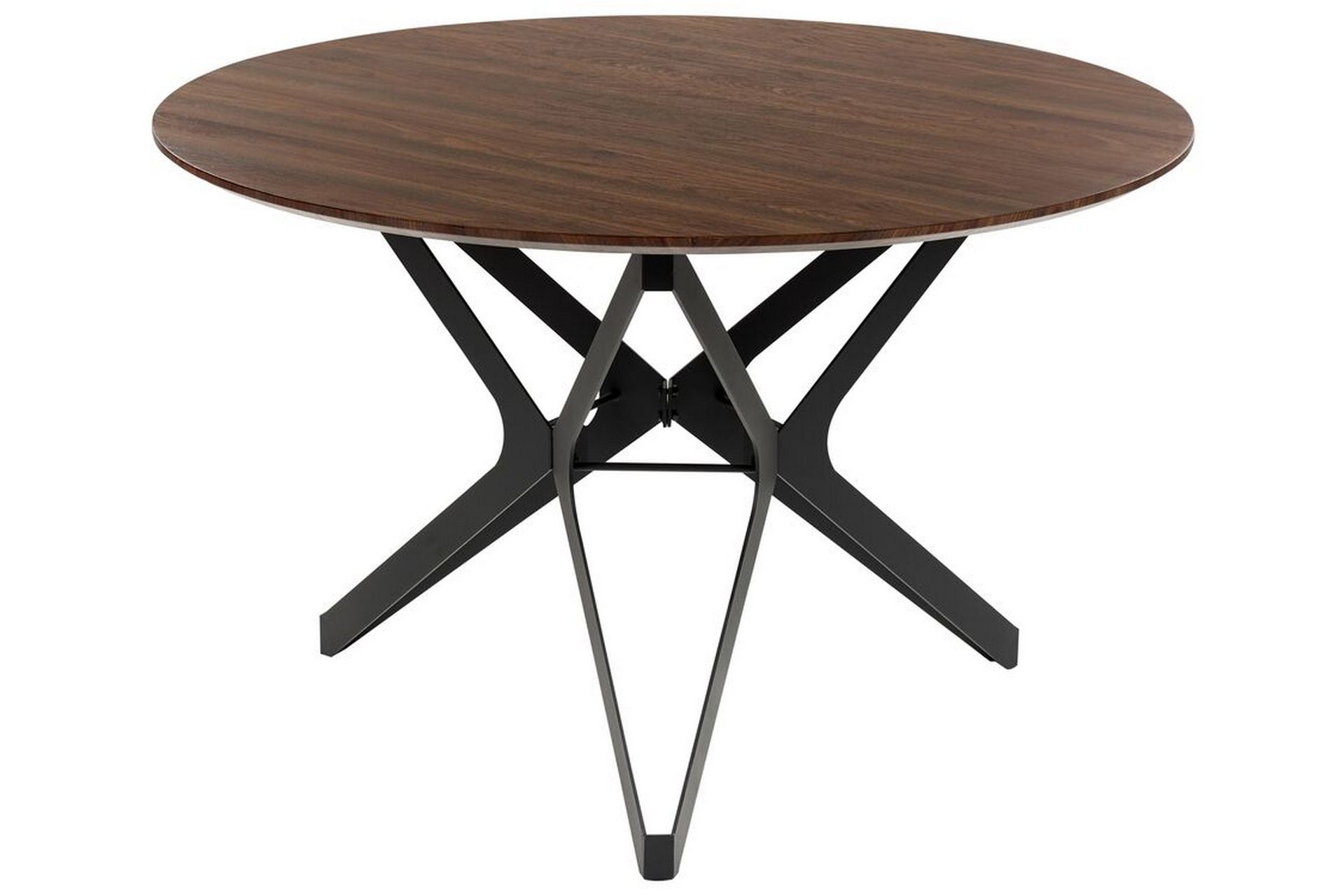 Javeline Spisebord 120 cm Rund - Mørk Brun/Svart - Møbler - Bord - Spisebord & kjøkkenbord