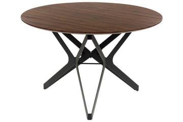 Javeline Spisebord 120 cm Rund - Mørk Brun/Svart - Møbler - Bord - Spisebord & kjøkkenbord