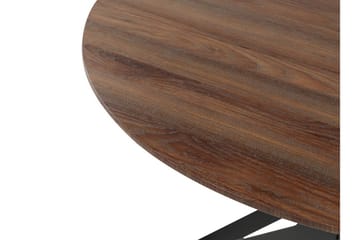 Javeline Spisebord 120 cm Rund - Mørk Brun/Svart - Møbler - Bord - Spisebord & kjøkkenbord