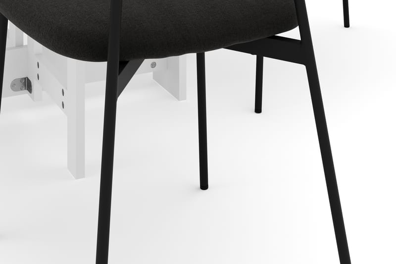 Jeba Spisebord 100 cm med 4 stk Lowe Matstkolar - Hvit - Møbler - Bord - Spisegrupper
