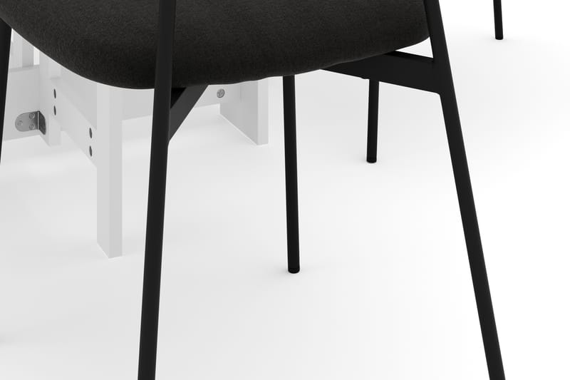 Jeba Spisebord 80 cm med 4 stk Lowe Matstkolar - Hvit - Møbler - Bord - Spisegrupper