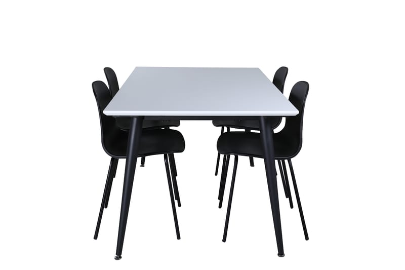Jimmy Matgruppe 150 cm Rektangulær med 4 Arctic Stoler - Sort - Møbler - Bord - Spisegrupper