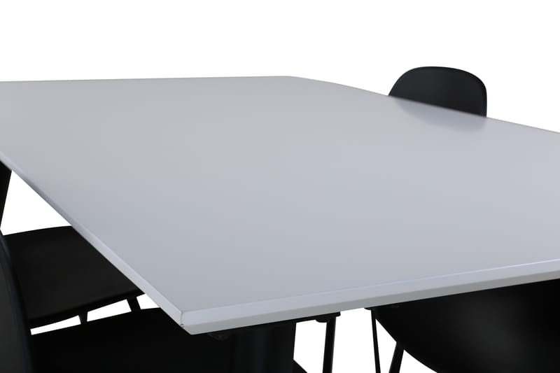 Jimmy Matgruppe 150 cm Rektangulær med 4 Arctic Stoler - Sort - Møbler - Bord - Spisegrupper