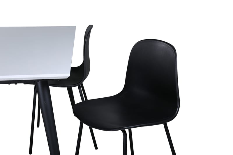 Jimmy Matgruppe 150 cm Rektangulær med 4 Arctic Stoler - Sort - Møbler - Bord - Spisegrupper