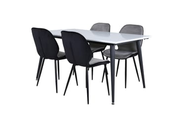Jimmy Matgruppe 150 cm Rektangulær med 4 Emma stoler - Sort - Møbler - Bord - Spisegrupper