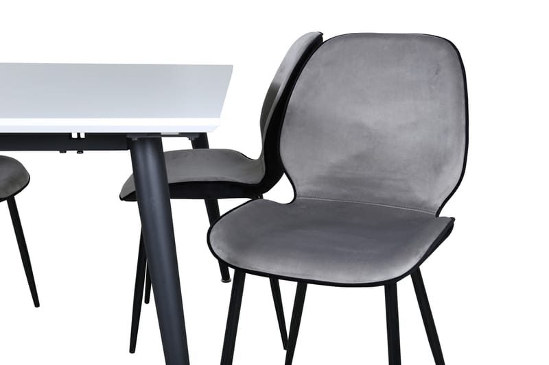 Jimmy Matgruppe 150 cm Rektangulær med 4 Emma stoler - Sort - Møbler - Bord - Spisegrupper