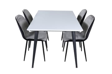 Jimmy Matgruppe 150 cm Rektangulær med 4 Emma stoler - Sort - Møbler - Bord - Spisegrupper