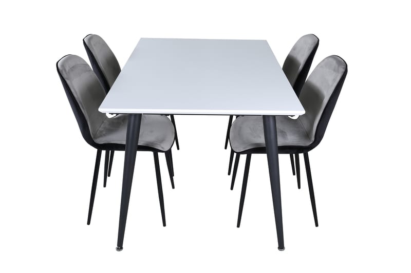 Jimmy Matgruppe 150 cm Rektangulær med 4 Emma stoler - Sort - Møbler - Bord - Spisegrupper