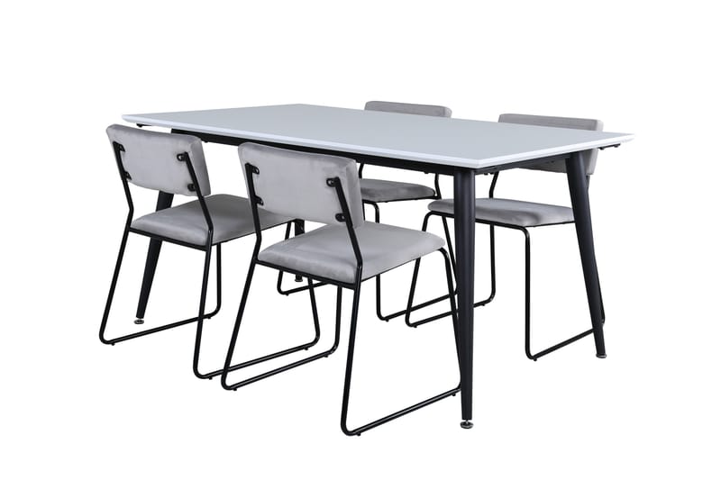 Jimmy Spisegruppe 150 cm Rektangulær med 4 Kenth Stoler, Sort