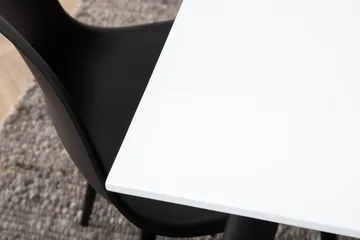Jimmy Spisegruppe 195 cm Rektangulær med 6 Polar Stoler - Sort - Møbler - Bord - Spisegrupper