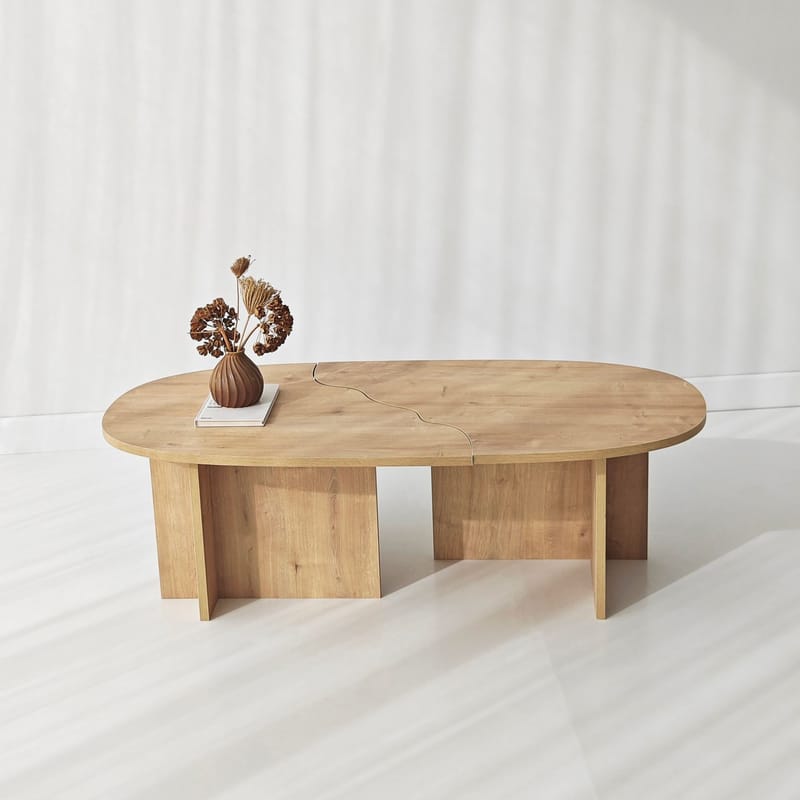 Jorvis sofabord 120 cm ovalt - Safir Eik - Møbler - Bord - Sofabord