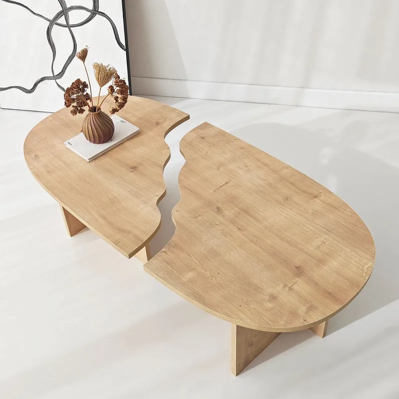 Jorvis sofabord 120 cm ovalt - Safir Eik - Møbler - Bord - Sofabord