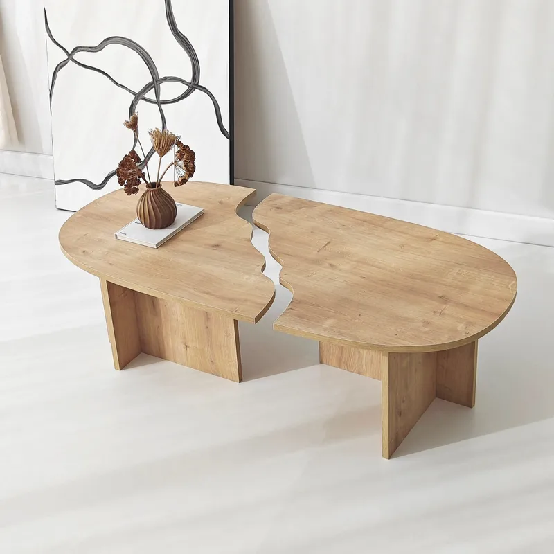 Jorvis sofabord 120 cm ovalt - Safir Eik - Møbler - Bord - Sofabord