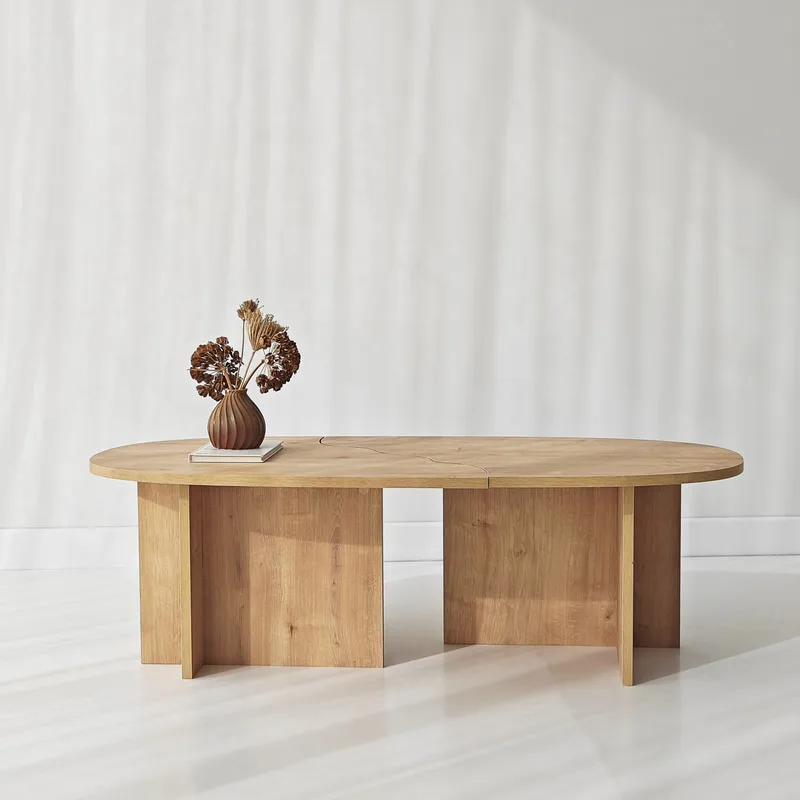 Jorvis sofabord 120 cm ovalt - Safir Eik - Møbler - Bord - Sofabord