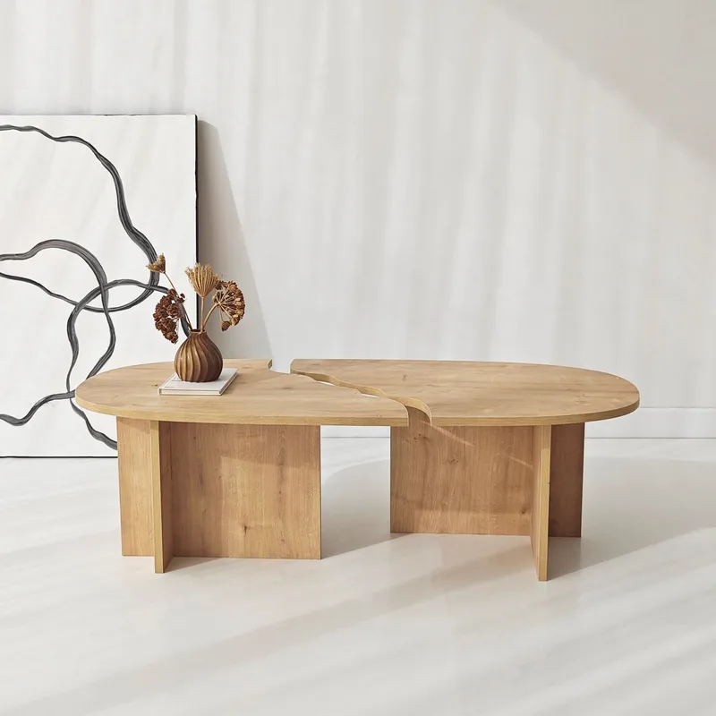 Jorvis sofabord 120 cm ovalt - Safir Eik - Møbler - Bord - Sofabord