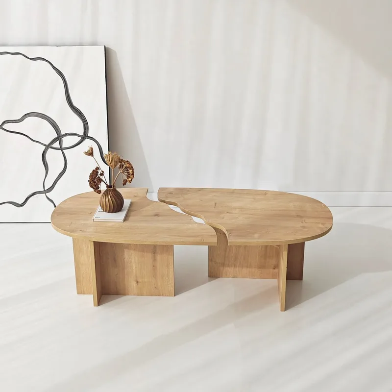 Jorvis sofabord 120 cm ovalt - Safir Eik - Møbler - Bord - Sofabord
