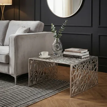 Junino sofabord 60 cm - Sølvfarget - Møbler - Bord - Sofabord