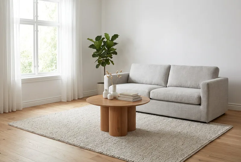 Juno sofabord rundt 85 cm - Eik - Møbler - Bord - Sofabord